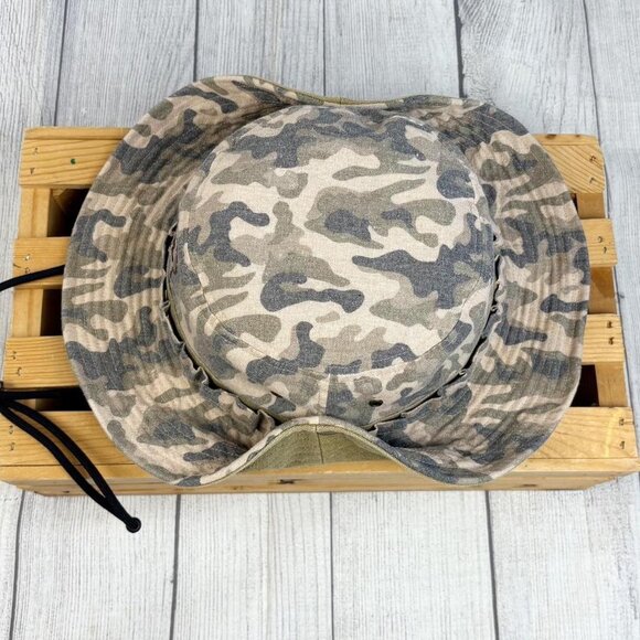 Vintage Guy Harvey Camo Convertible Bucket Boonie Fishing Hat - Picture 6 of 7